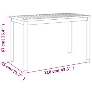 Garten Essgruppe 3028415-6 (6-teilig) Weiß - Massivholz - Holzart/Dekor - 114 x 81 x 60 cm