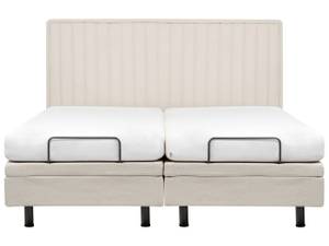 Lit double DUKE II Beige - Crème - Largeur : 180 cm