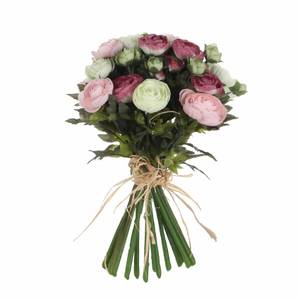 Fleur artificielle Ranonkel Rose foncé - 26 x 35 x 30 cm