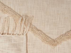 Couverture JAUNPUR Beige - Blanc - Fibres naturelles - 130 x 1 x 180 cm