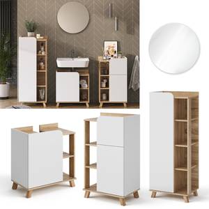 Badmöbel Set Karen 40786 Braun - Weiß - Holzwerkstoff - 60 x 65 x 35 cm