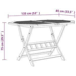 Essgruppe (7-teilig) 3086999 Braun - Massivholz - Holzart/Dekor - 85 x 75 x 135 cm