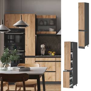 Meuble haute de cuisine R-Line 39781 Anthracite - Imitation chêne truffier de sonoma