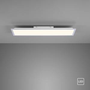 LED Deckenleuchte Panel Flat Silber - Metall - 80 x 7 x 80 cm