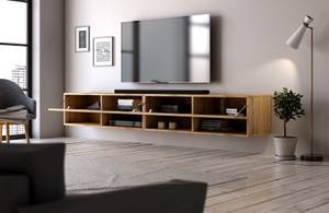 TV-Lowboard Gao Beige - Braun - Breite: 200 cm