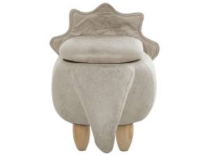 Pouf animal TRICERATOPS Gris - Gris lumineux - Chêne clair