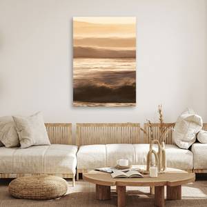 KUNSTDRUCK Golden Waves at Sunset 70 x 100 cm