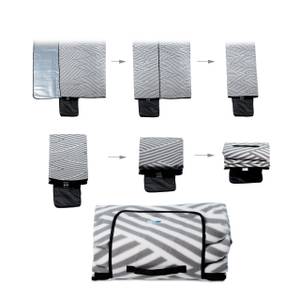 Couverture de pique-nique XXL 300x300 cm Noir - Gris - Blanc - Métal - Matière plastique - Textile - 300 x 1 x 300 cm