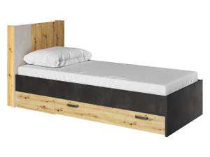 Bett Qubic 90 1S QB-12 Braun - Holzwerkstoff - 217 x 100 x 96 cm