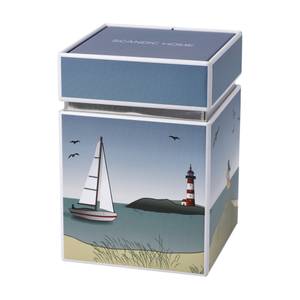 Teedose Ocean Love Blau - Metall - 8 x 11 x 8 cm