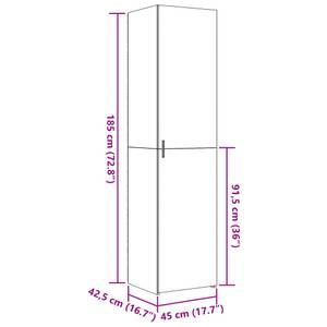 Highboard DE4847 Braun - Holzwerkstoff - 43 x 185 x 45 cm