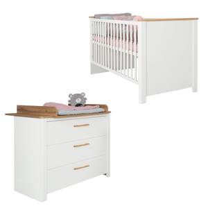 Babyzimmer Set Ava 2-teilig Weiß - Holzwerkstoff