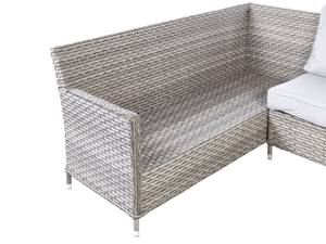 Set de salon LACONA Gris - Polyrotin - 175 x 60 x 233 cm