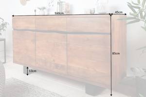 Sideboard MAMMUT Braun - Massivholz - Holzart/Dekor - 160 x 85 x 45 cm