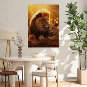 Leinwandbild Lion Romance 60 x 90 cm