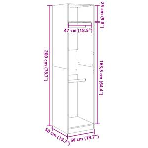 Kleiderschrank 298537-5 Weiß - Breite: 50 cm