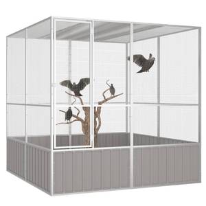 Cage à oiseaux 3013330 Gris - Métal - 214 x 212 x 218 cm