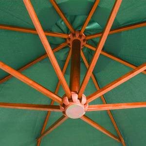 Parasol suspendu 3005780 Vert - Métal - Bois massif - 350 x 290 x 350 cm