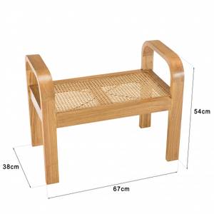 Hocker EDEN Braun - Holz teilmassiv - 38 x 54 x 67 cm