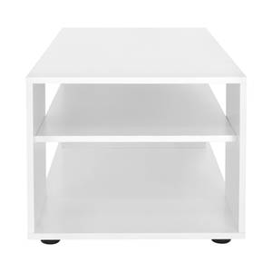 Table basse 110x50x41cm Blanc Blanc - Bois manufacturé - 50 x 41 x 110 cm