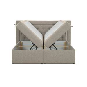 Boxspringbett Allure Pocket und Visco Hellbraun - Breite: 200 cm