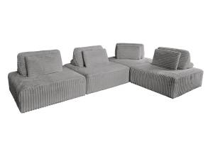 Modulsofa WIOLO SOFT 4 Module 4 Kissen Grau