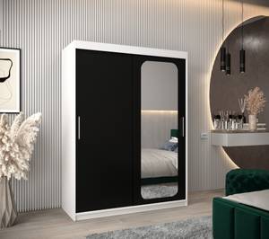 Armoire à portes coulissantes promo t2 Noir - Blanc - Largeur : 150 cm - 2 porte