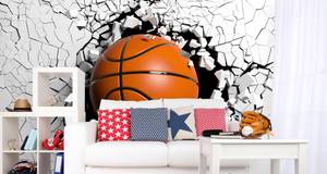 Fototapete BASKETBALL Rissige Wand 3D 368 x 254 x 254 cm