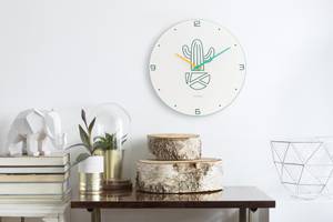 Horloge murale design THE BOHO. Blanc - Bois manufacturé - 29 x 29 x 1 cm