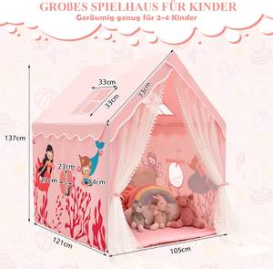 Kinderspielhaus Prinzessin Prinzess Pink - Kunststoff - 105 x 137 x 121 cm