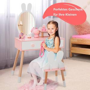 Kinder Schminktisch Set Weiß - Holzwerkstoff - 37 x 110 x 78 cm