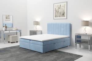 Boxspringbett ROLI Blau - Breite: 160 cm - H4