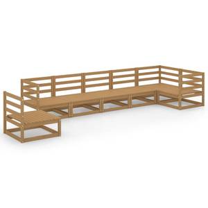 Garten-Lounge-Set Braun - Massivholz - Holzart/Dekor - 70 x 67 x 70 cm