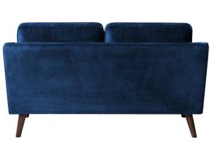 2-Sitzer Sofa LOKKA Blau - Marineblau - Eiche Dunkel - Textil