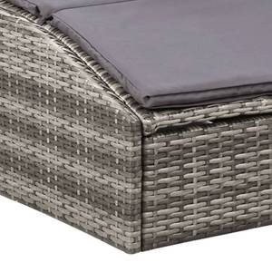 Sonnenliege 296456-2 Grau - Kunststoff - Polyrattan - 192 x 95 x 62 cm