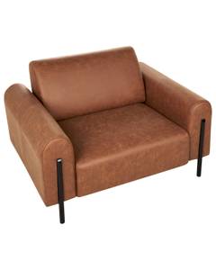 Fauteuil ASKIM Noir - Marron - Marron sable