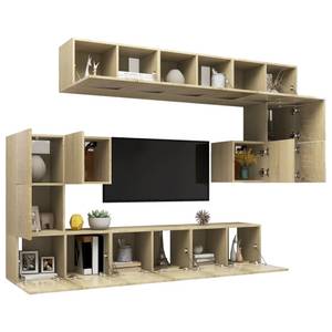 TV-Schrank 10er Set D265 Braun - Holzwerkstoff - 30 x 30 x 60 cm