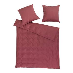 housse de duvet BIO-JACQUARD Rouge - Largeur : 200 cm