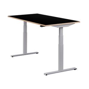 Elektrischer Tisch Easydesk Multiplex Schwarz - Breite: 160 cm - Silber