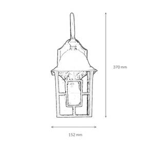 Lampe murale d'extérieur FRIESEN Gris métallisé - Argenté - Argenté / Gris - Gris argenté