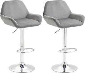 Tabouret de bar Braga Lot de 2 Gris