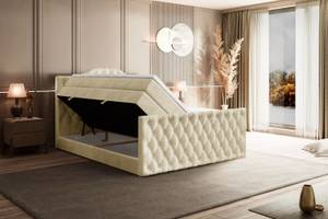 Boxspringbett VILA-1-Z KING Ecru - Breite: 120 cm