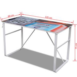 Schreibtische Glas - Metall - 120 x 75 x 120 cm