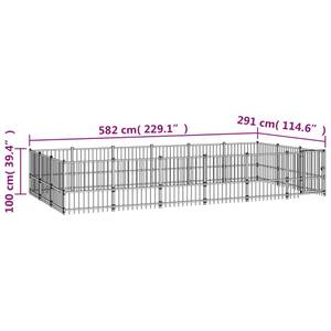 Hundezwinger 3016251-1 291 x 582 cm