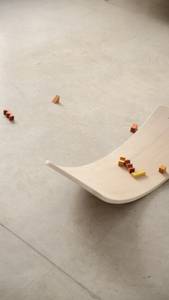 Montessori-Balanceboard Beige - Massivholz - 15 x 90 x 28 cm