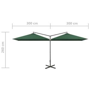 Parasol d'extérieur Vert - Métal - Textile - 290 x 260 x 600 cm