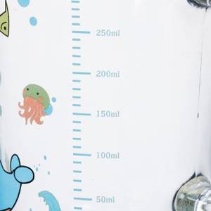2x verres pour enfant motif de baleine Rose foncé - Turquoise - Verre - Matière plastique - 13 x 12 x 10 cm