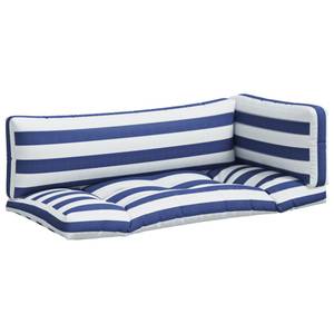 Coussin de palette 3005779-3 (lot de 3) Bleu - Blanc