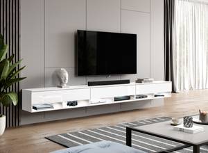 FURNIX meuble tv ALYX sans LED blanc Blanc brillant - Blanc