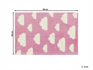 Tapis enfant GWALIJAR Rose foncé - Blanc